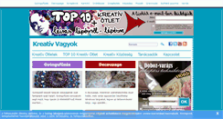 Desktop Screenshot of kreativvagyok.hu