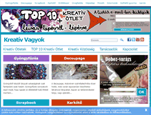Tablet Screenshot of kreativvagyok.hu